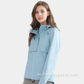 Chaqueta cortavientos casual de color sólido para mujer de ropa de moda